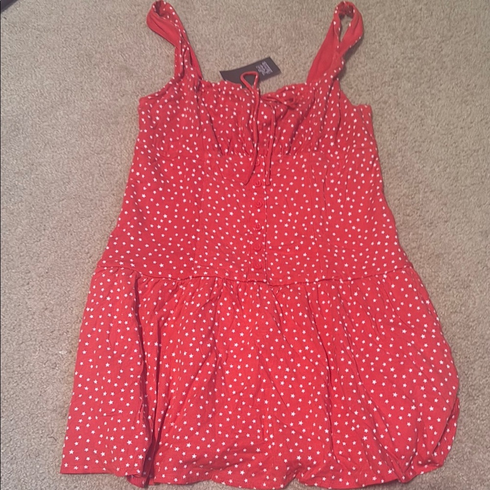 Red Polka Dot Women's Top